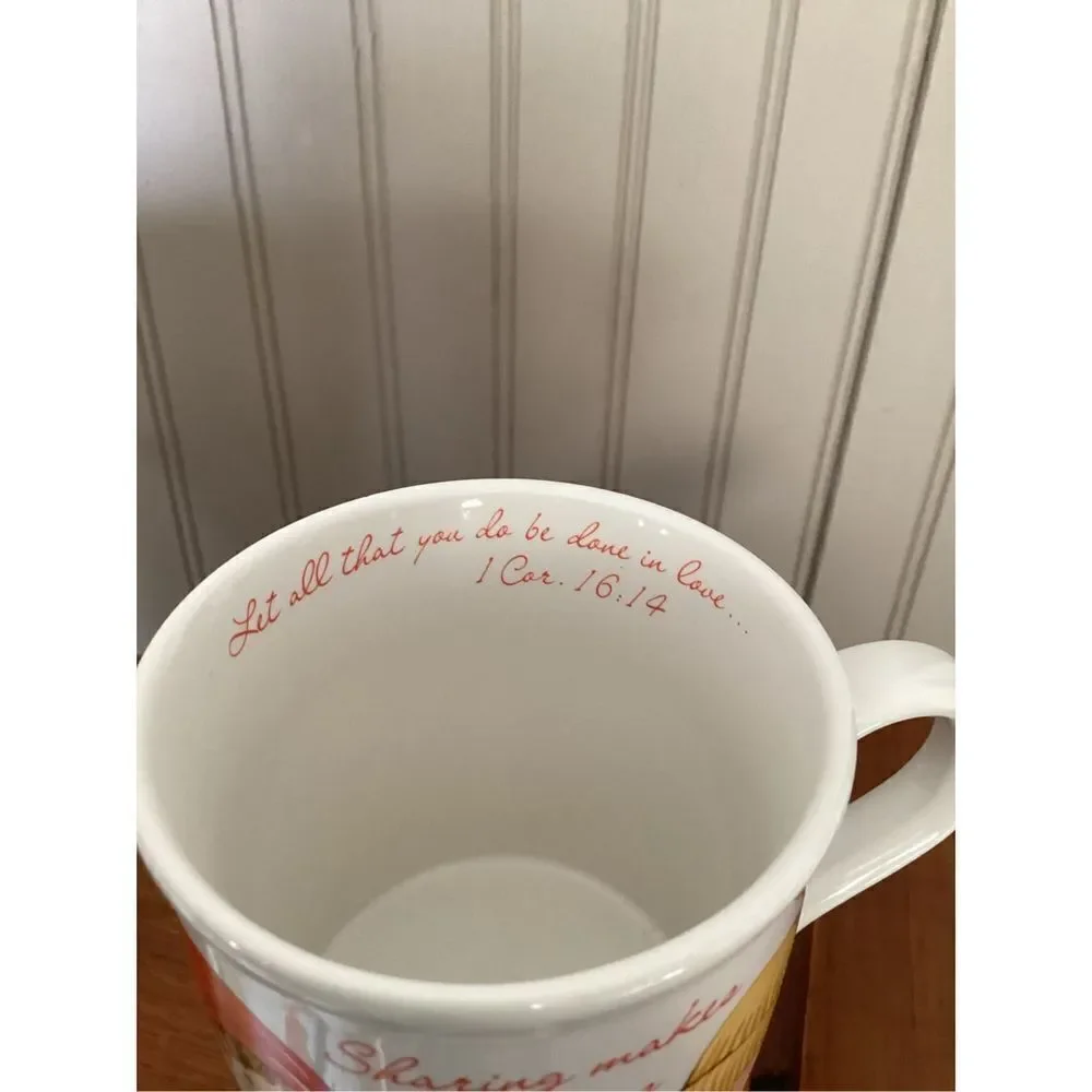 Vintage Gentle Hearts Mug “Let All That You Do Be Done In Love… 1 Cor. 1…